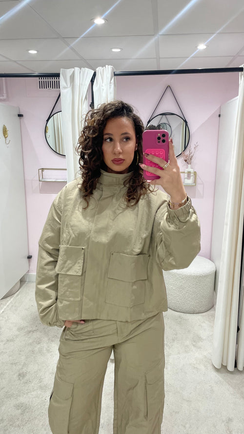 PARRACHUTE JACKET BEIGE