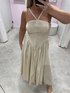 ELISA DRESS BEIGE