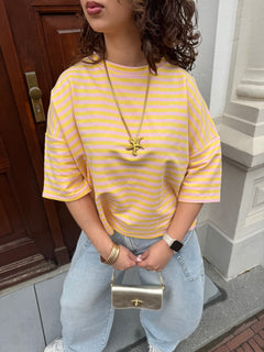 HAPPY STRIPED TEE YELLOW