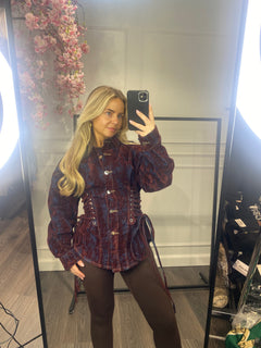 TESS JEANS BLOUSE BORDEAUX