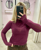 TRANSPARANT LONGSLEEVE BORDEAUX