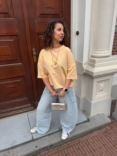 HAPPY STRIPED TEE YELLOW