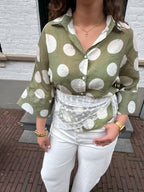 SISI POLKA BLOUSE GREEN