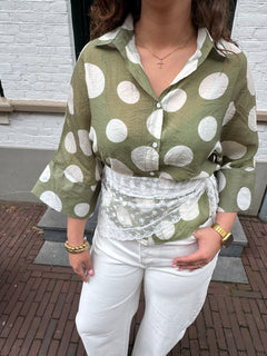 SISI POLKA BLOUSE GREEN