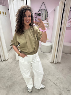 VICTOIRE BLOUSE OLIVE