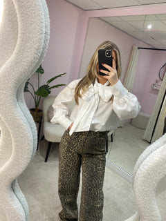 BASIC BOW BLOUSE WHITE