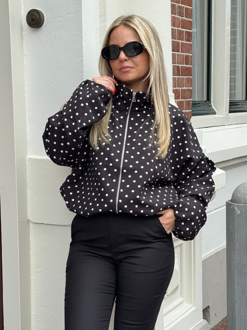 POLKADOT JACKET BLACK