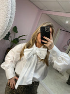 BASIC BOW BLOUSE WHITE