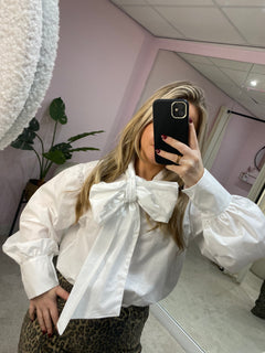 BASIC BOW BLOUSE WHITE