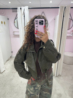 ZAYA PU JACKET GREEN