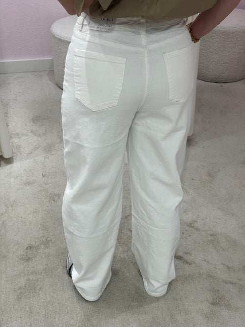 LEO BARREL JEANS WHITE