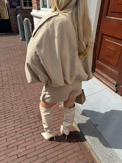 PIED DE POULE BEIGE BOMBER