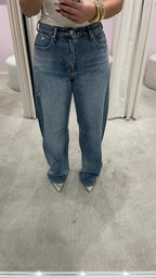 BARREL DESTROYED JEANS BLUE