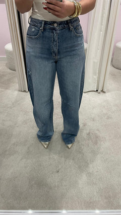 BARREL DESTROYED JEANS BLUE