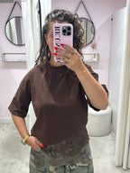 LACE TEE BROWN