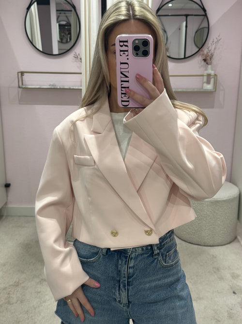 MIMI CROPPED BLAZER PINK