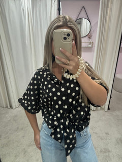 DOTS BLOUSE BLACK