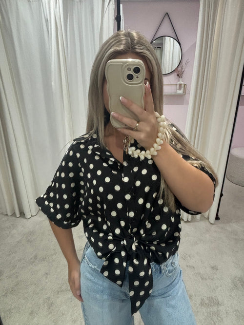 DOTS BLOUSE BLACK