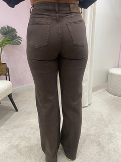TALL WIDE FIT JEANS BROWN