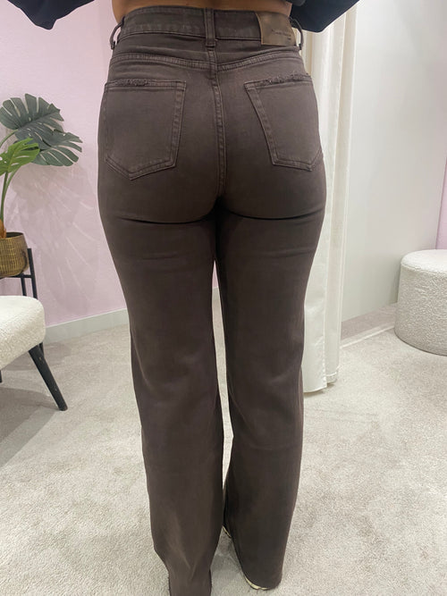 TALL WIDE FIT JEANS BROWN