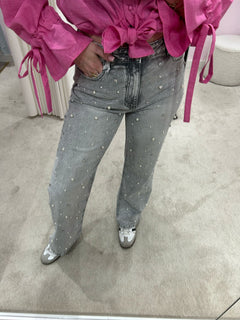 DIAMOND PEARL JEANS GREY