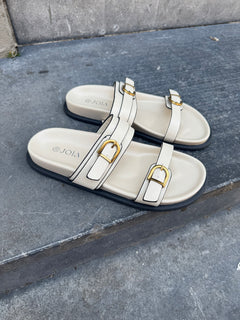 FAUVE SUMMER SLIDES ECRU