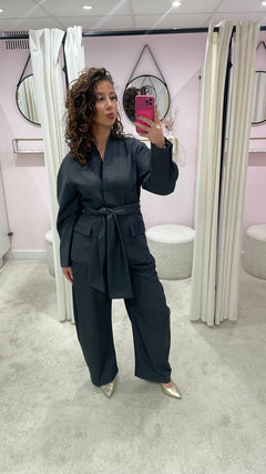 SASKIA BARREL PANTALON DARK GREY