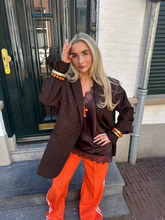 STRIPED JOGGER ORANGE