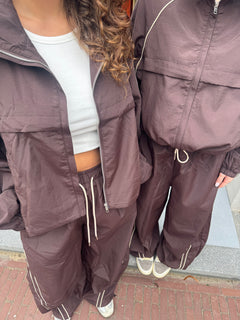 TRACK JACKET BROWN