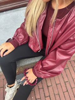 PU BOMBER BORDEAUX