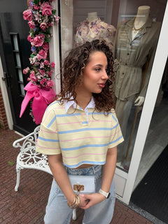 LELA CROPPED POLO YELLOW