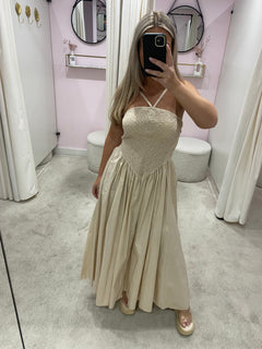 ELISA DRESS BEIGE