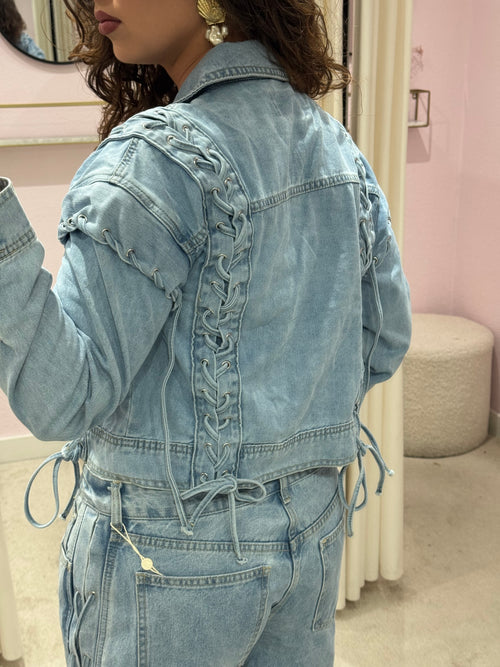 BRAIDED DENIM JACKET