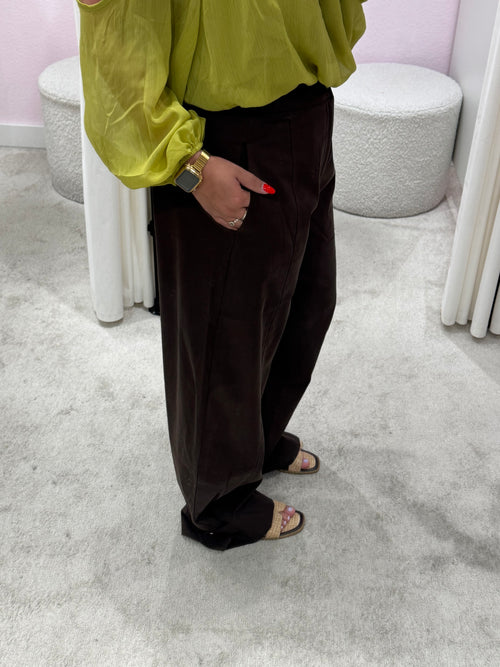 DEWI BARREL PANTALON BROWN
