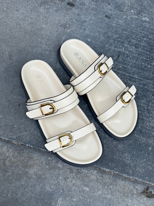 FAUVE SUMMER SLIDES ECRU