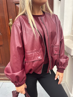 PU BOMBER BORDEAUX
