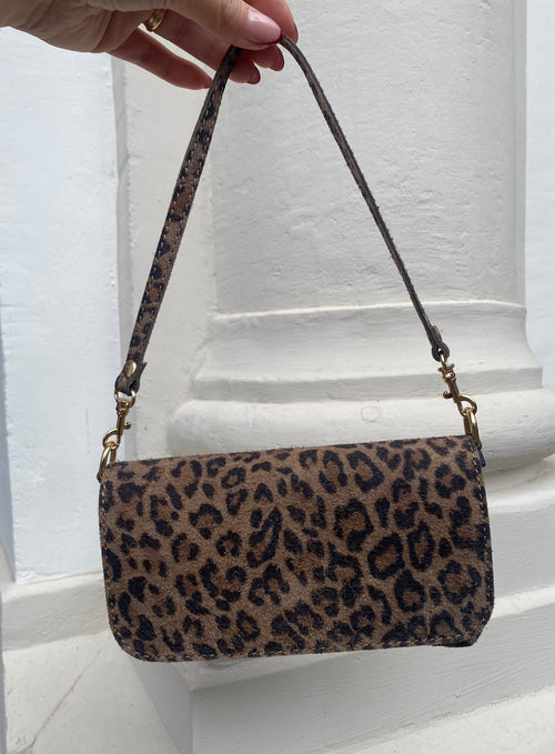 LARA BAG SUEDE LEOPARD