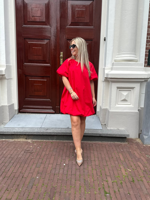 BALLOON DRESS RED