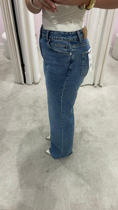 JAYDA WIDE LEG JEANS MIDBLUE (TALL)
