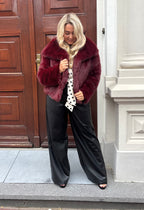FAUX FUR JACKET BORDEAUX