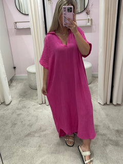 ZELIAH MOUSSELINE DRESS PINK