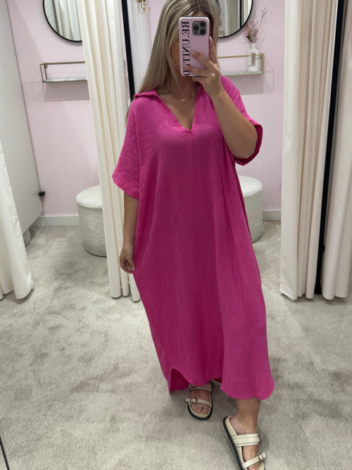 ZELIAH MOUSSELINE DRESS PINK