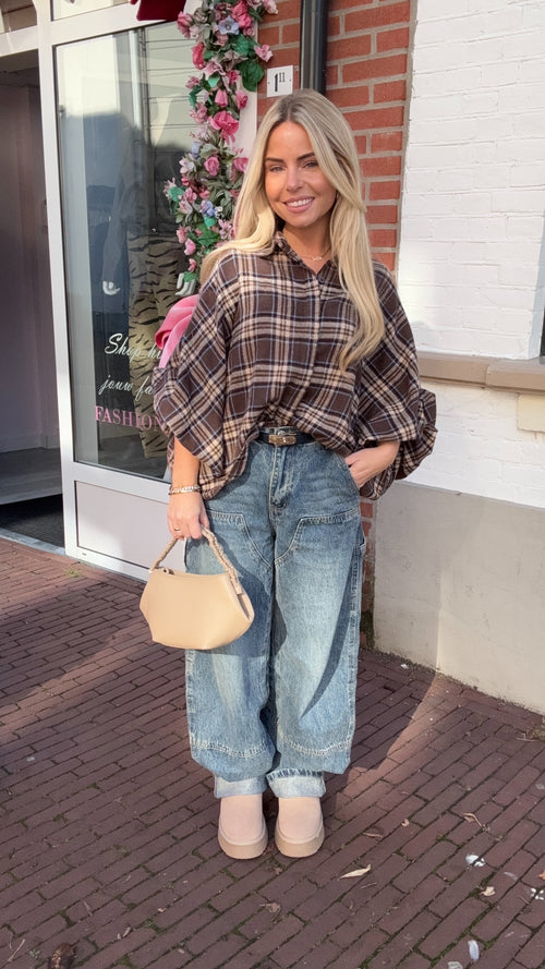 FRANKIE BLOUSE BROWN