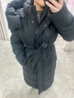 PUFFED LONG WINTER COAT BLACK