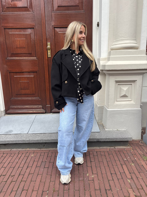 SHORT TRENCHCOAT BLACK