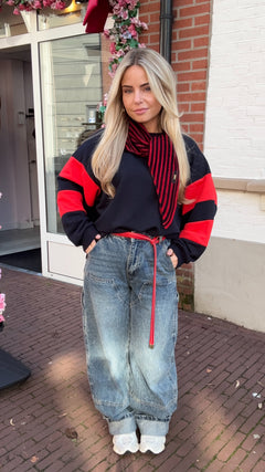 EVERYDAY SWEATER NAVY/RED
