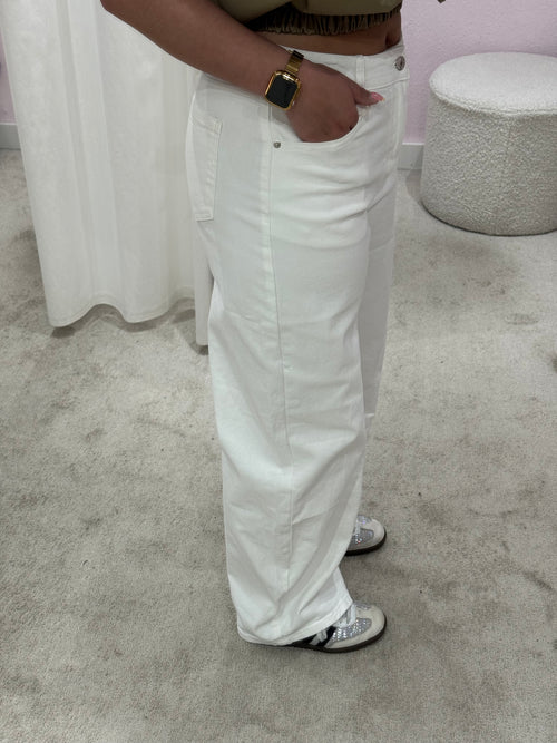 LEO BARREL JEANS WHITE