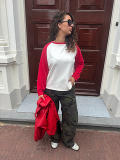 MONICA SWEATER RED/WHITE