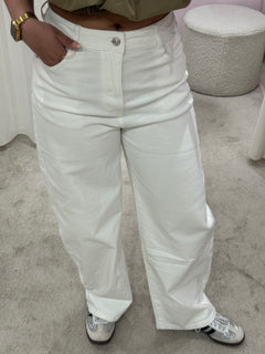 LEO BARREL JEANS WHITE