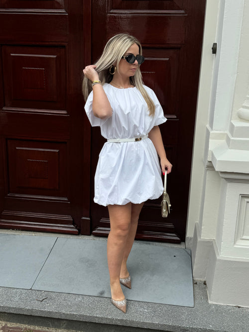 BALLOON DRESS WHITE